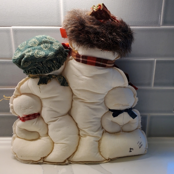 Snowman Christmas Decoration, handmade, signed on back, 1999 - Picture 6 of 9